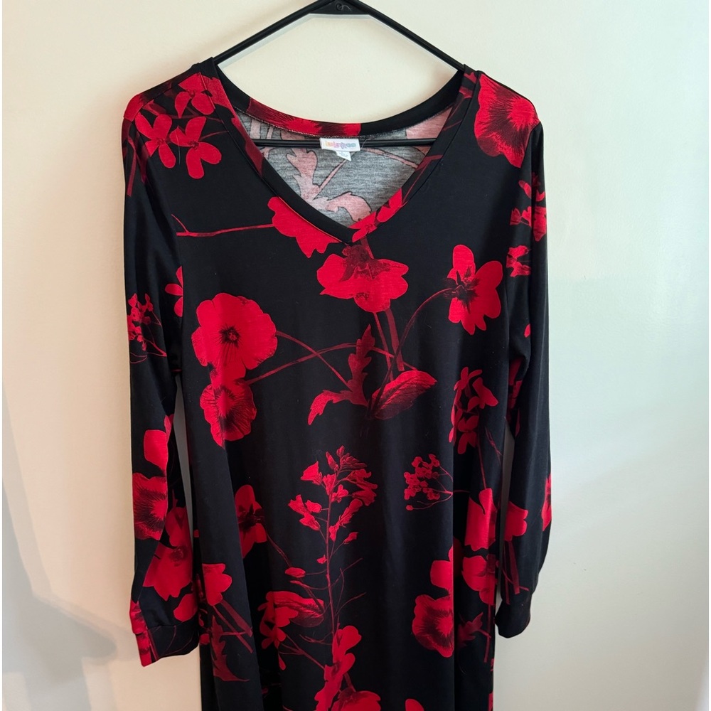 Lularoe Emily swing dress with pockets.